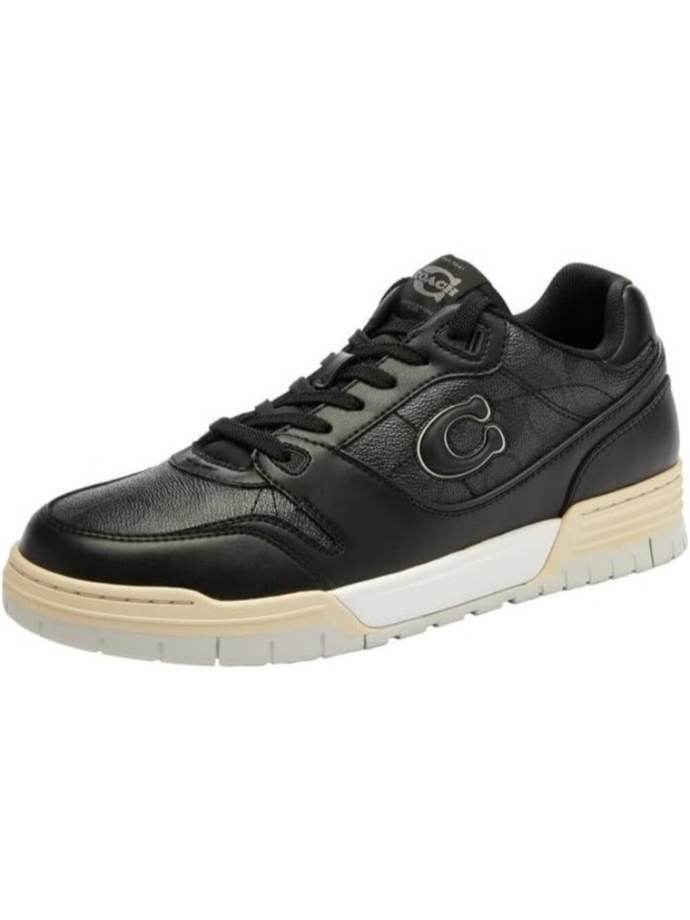 Coach Monogram Soho Signature Sneakers Men's Size 10.5D Charcoal Black Low Top